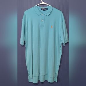 Ralph Lauren Men's Aqua Polo Shirt